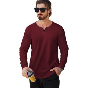 Mens T Shirts Casual Fashion Longline V-Neck Shirt Tee